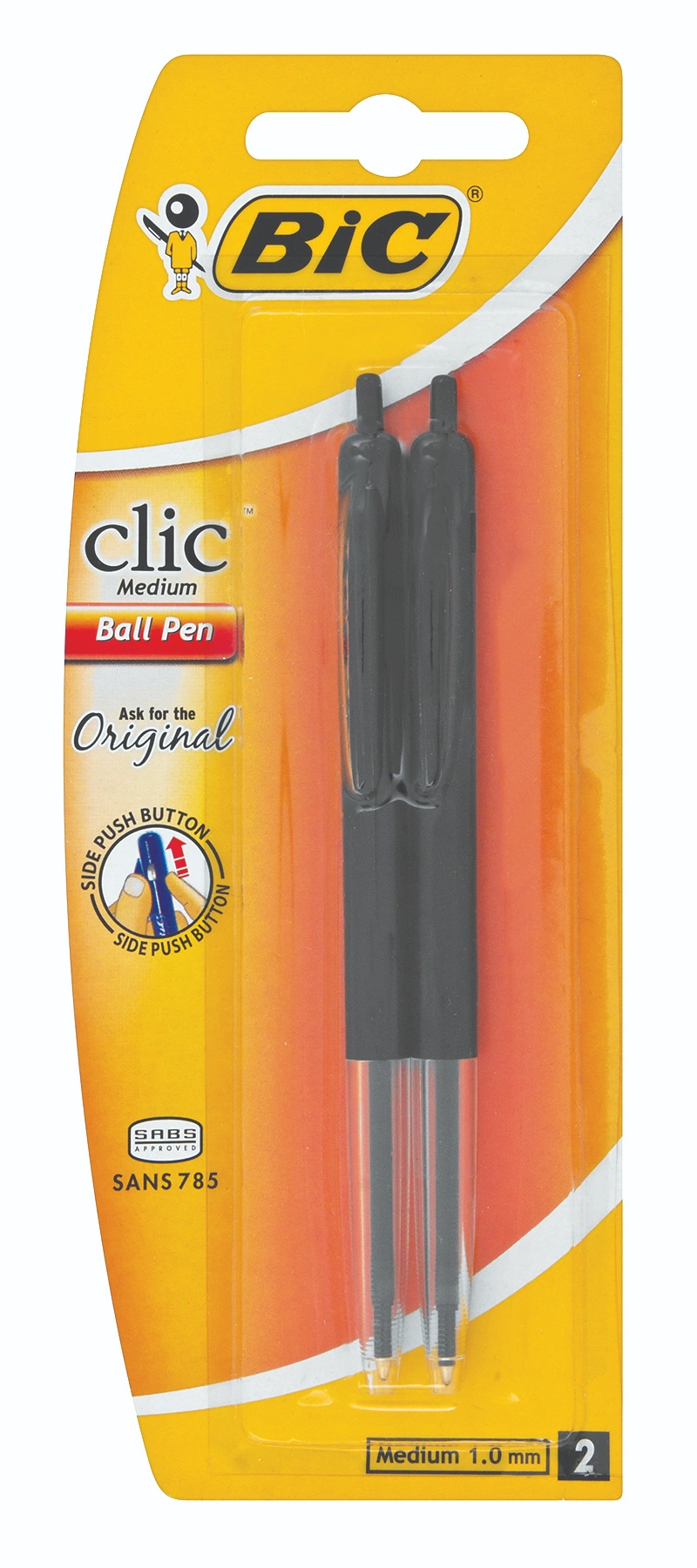 Bic Clic Medium Black -  Blister-2