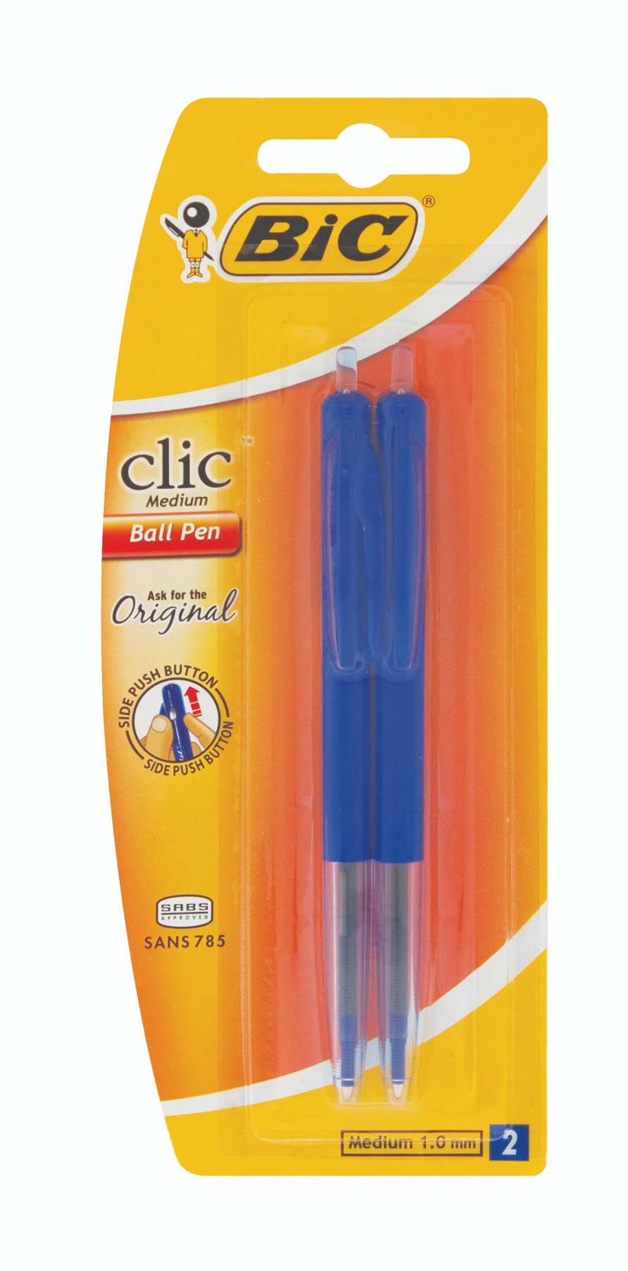 Bic Clic Medium Blue -  Blister-2