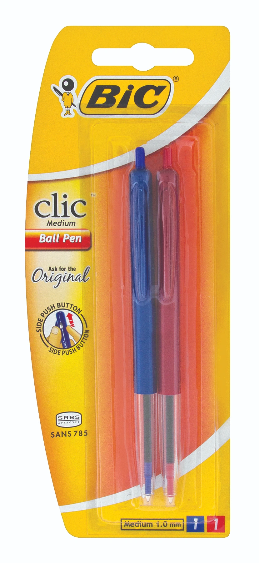 Bic Clic Medium Blue/Red -  Blister-2