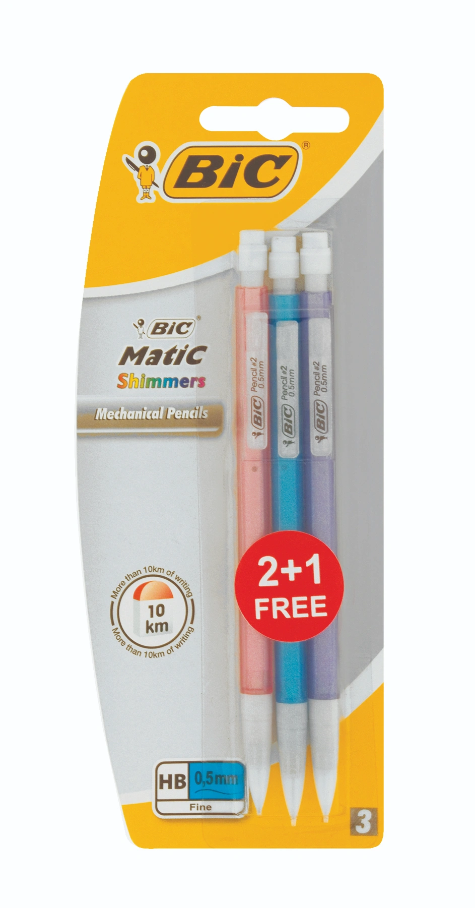 Bic Matic Shimmer 0.5mm  Blister-2+1