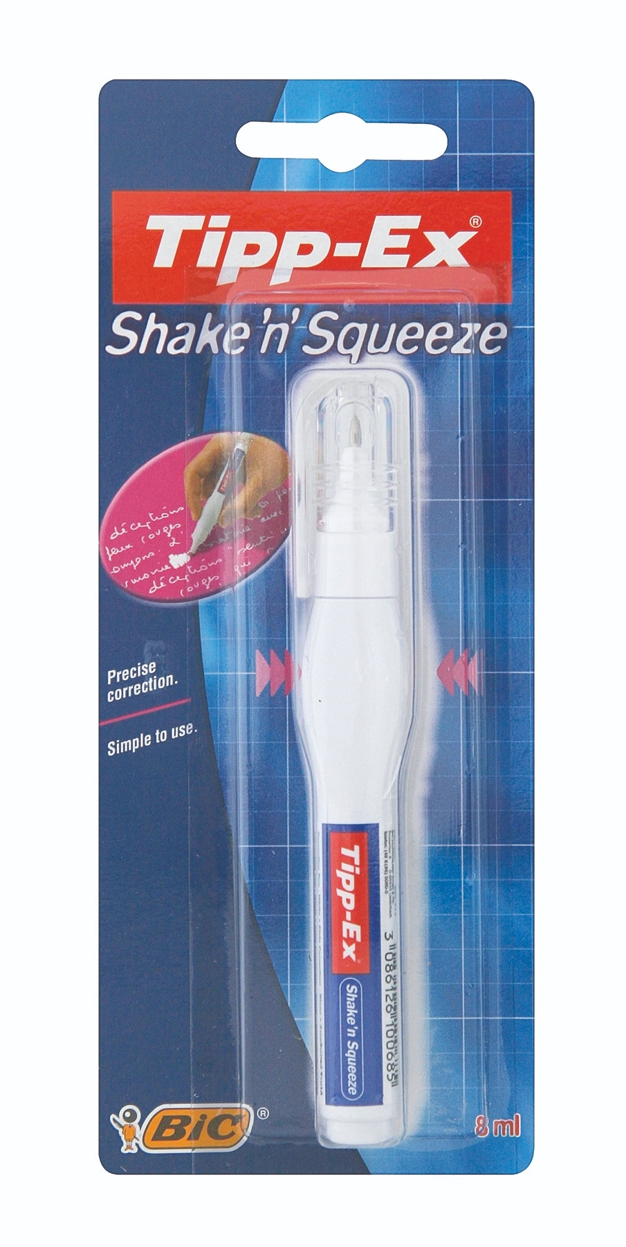 Bic Tipp-Ex Shake & Squeeze 8mmPen White  Blister-1