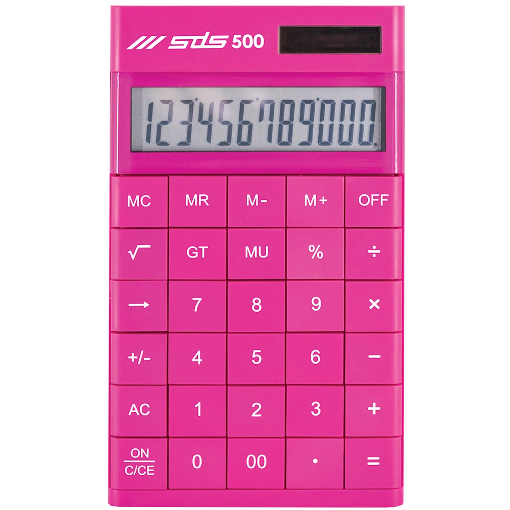 SDS500  12 Digit Calculator Pink