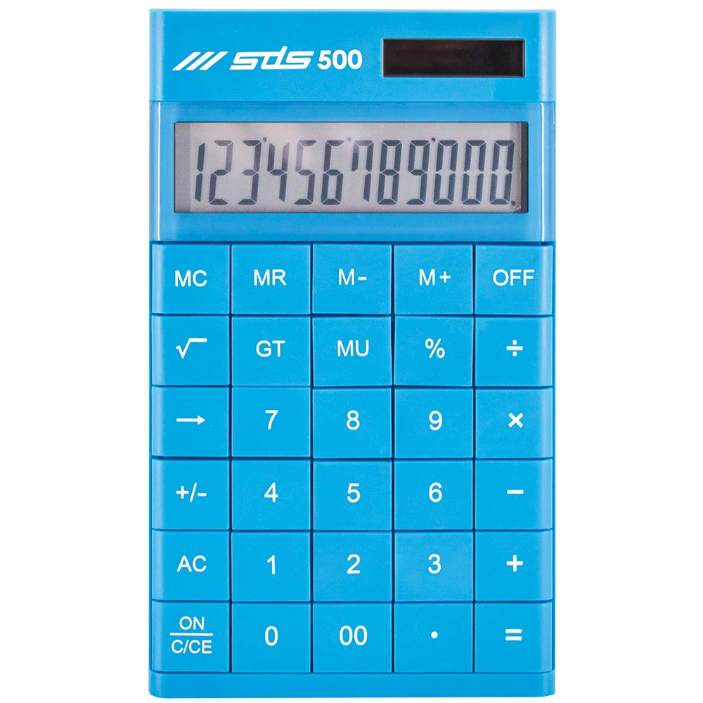 SDS500  12 Digit Calculator Sky Blue