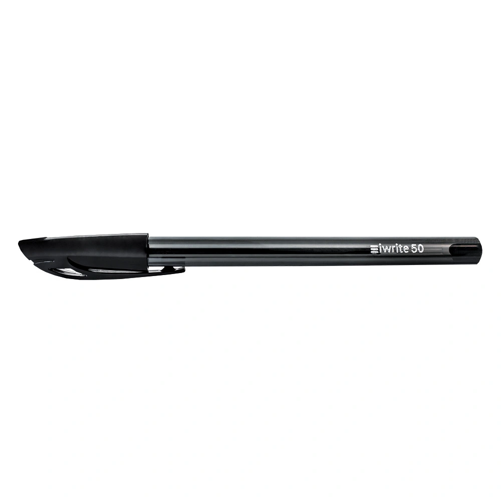 IWrite Clear Colour Barrel Ballpoint Pen Fine Black iW50
