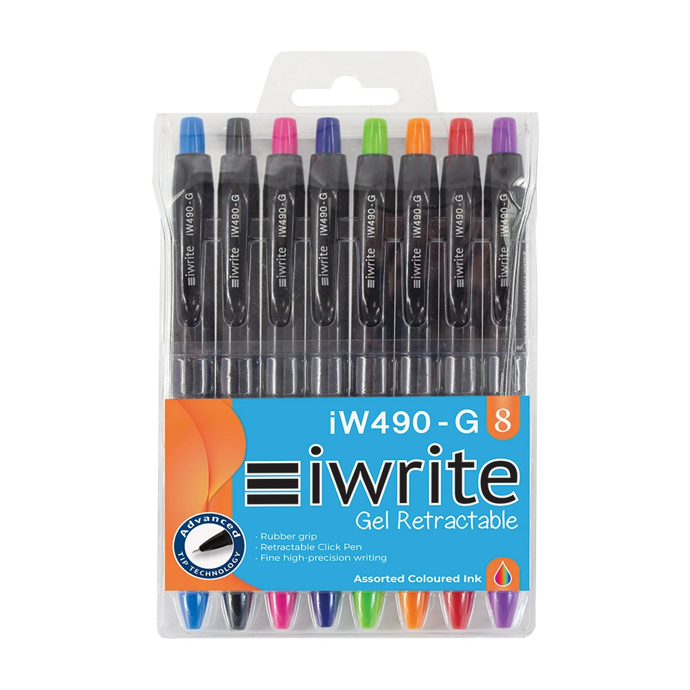 IWrite Colourful Gel Retractable Pens - Wallet-8