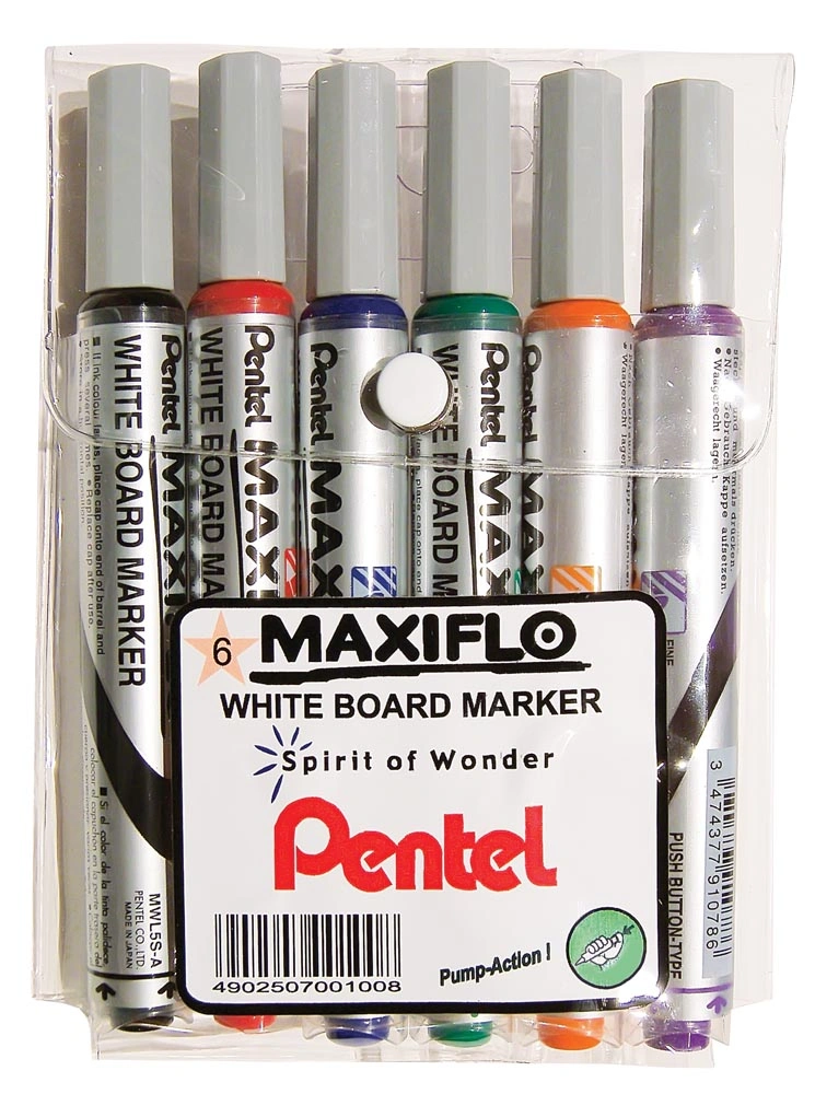 Wallet of 6 colours - Maxiflo Whiteboard