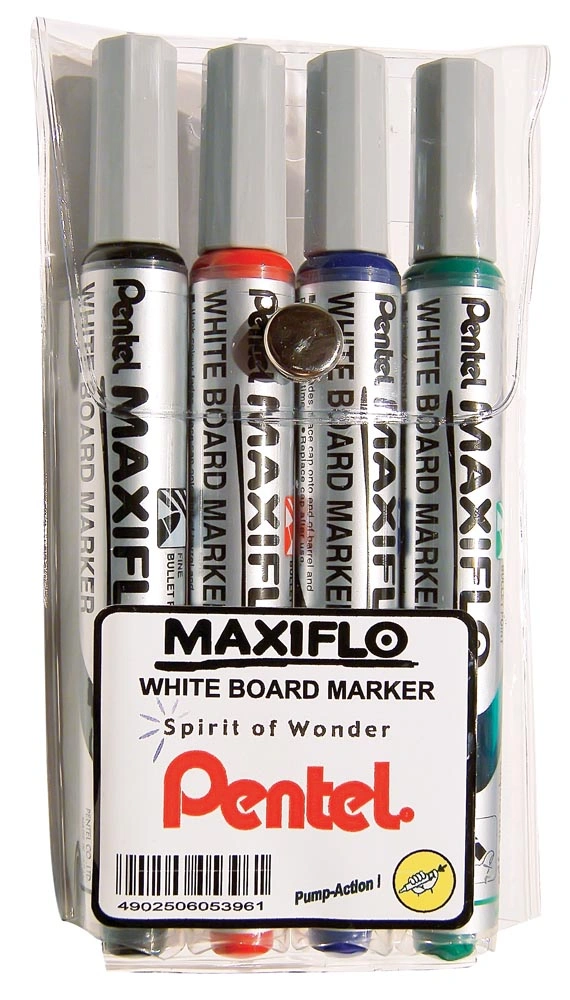 Wallet of 4 colours - Maxiflo Whiteboard