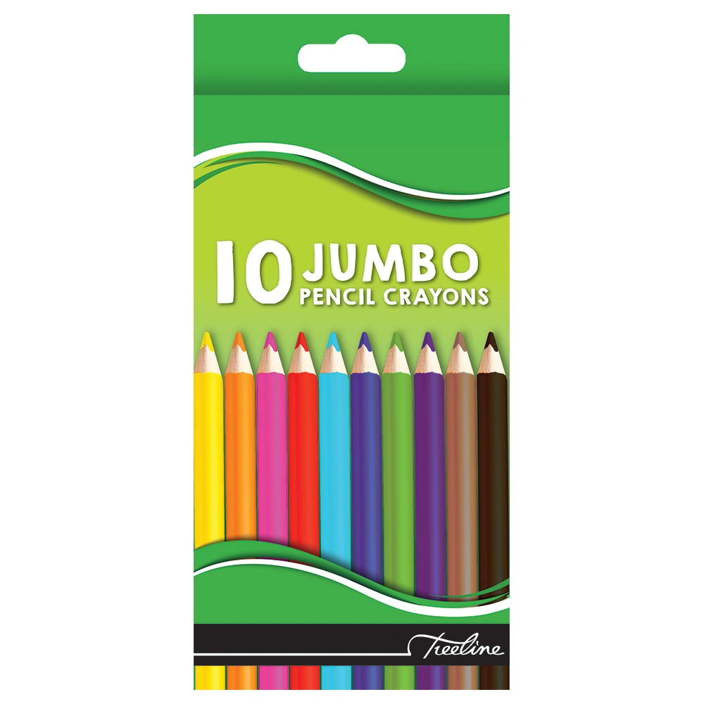 Treeline Jumbo Colouring pencils 10's - (Colour Barrel)