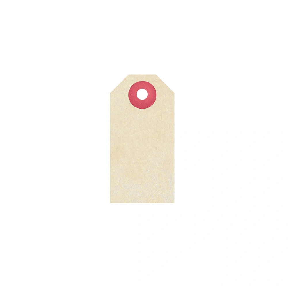 No.1 - 70 x 35mm Buff Tags