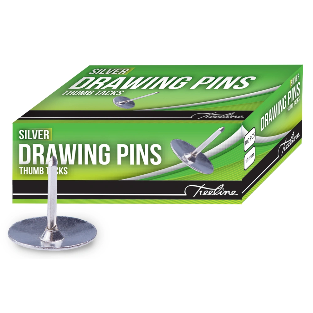 11mm Silver Drawing Pins (100's)