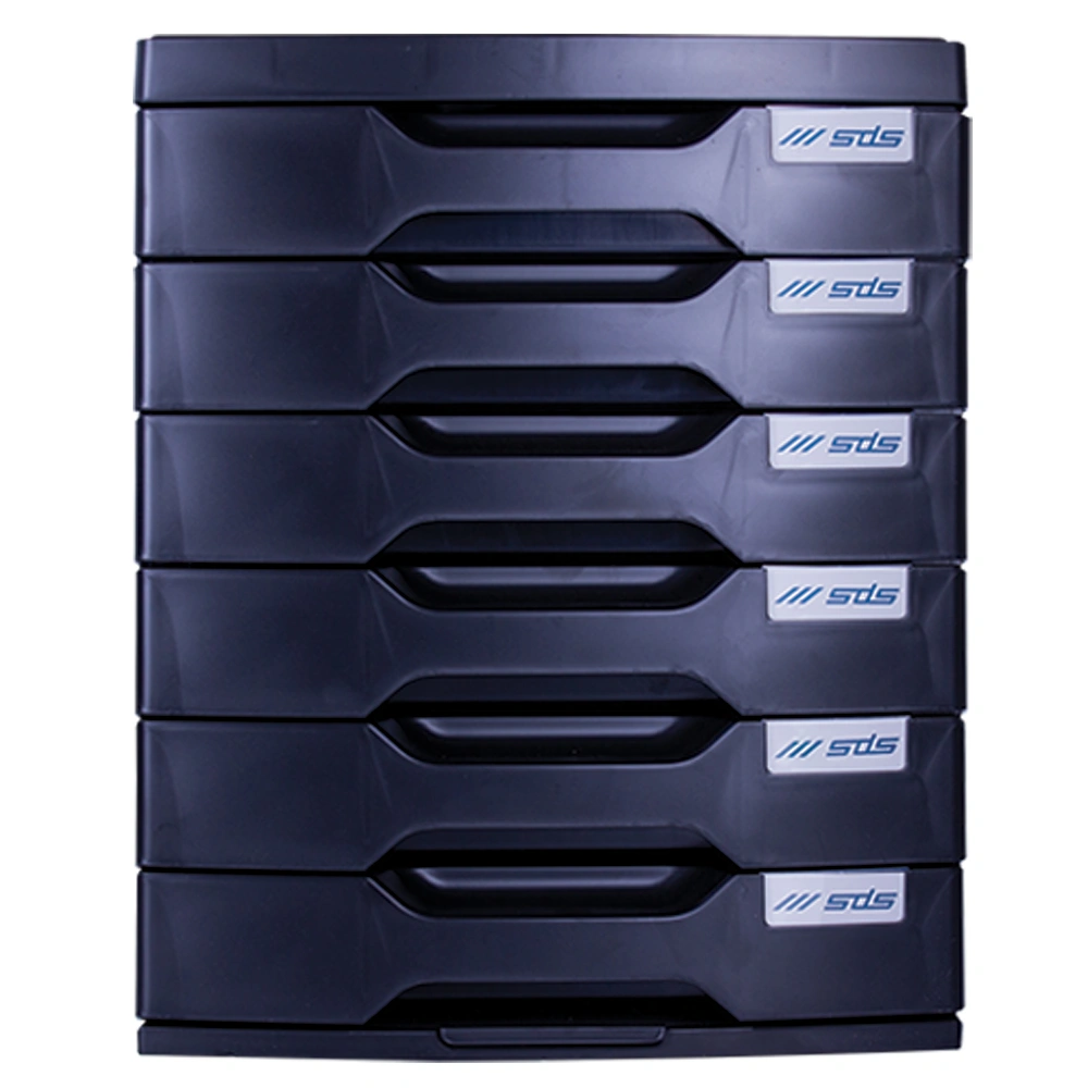 SDS 6 Drawer Filing System - Charcoal