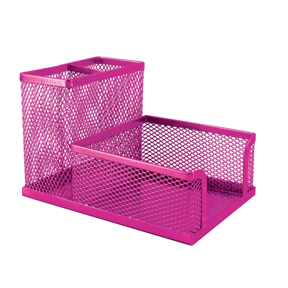 Mesh Cube & Pen Holder M415 - Pink