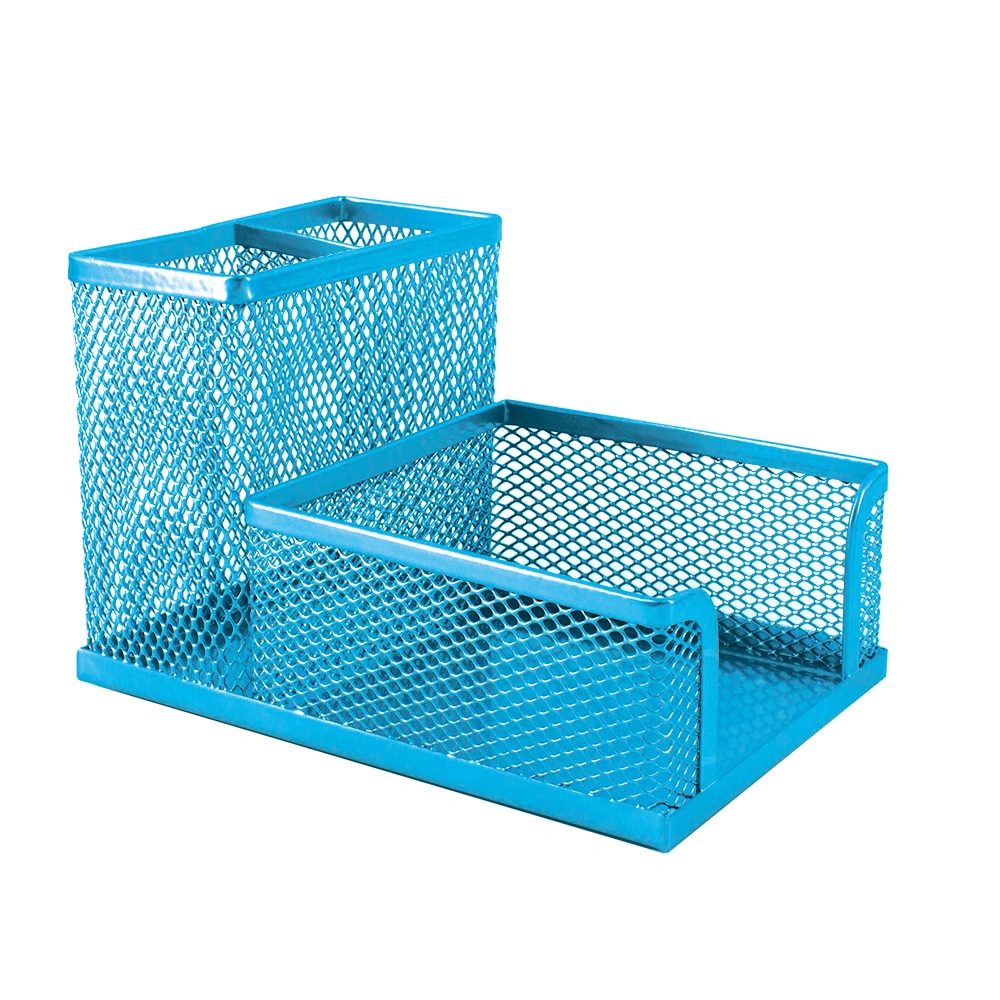 Mesh Cube & Pen Holder M415 - Sky Blue