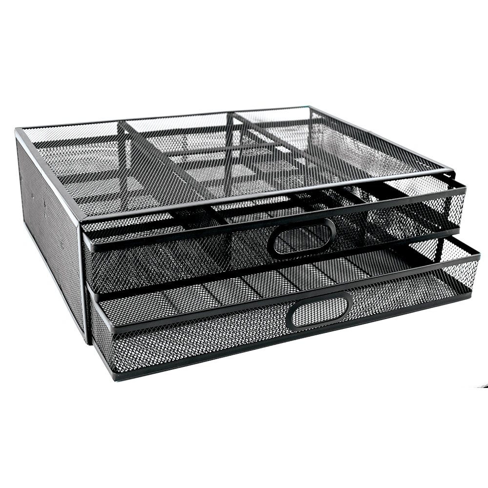 Monitor Stand Black 2 Drawer - M720