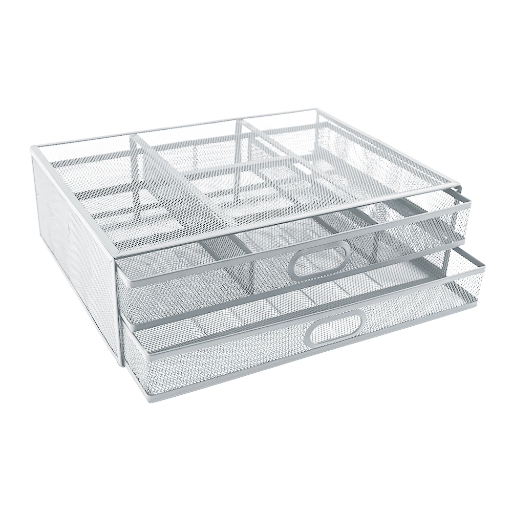 Monitor Stand Silver 2 Drawer - M720S
