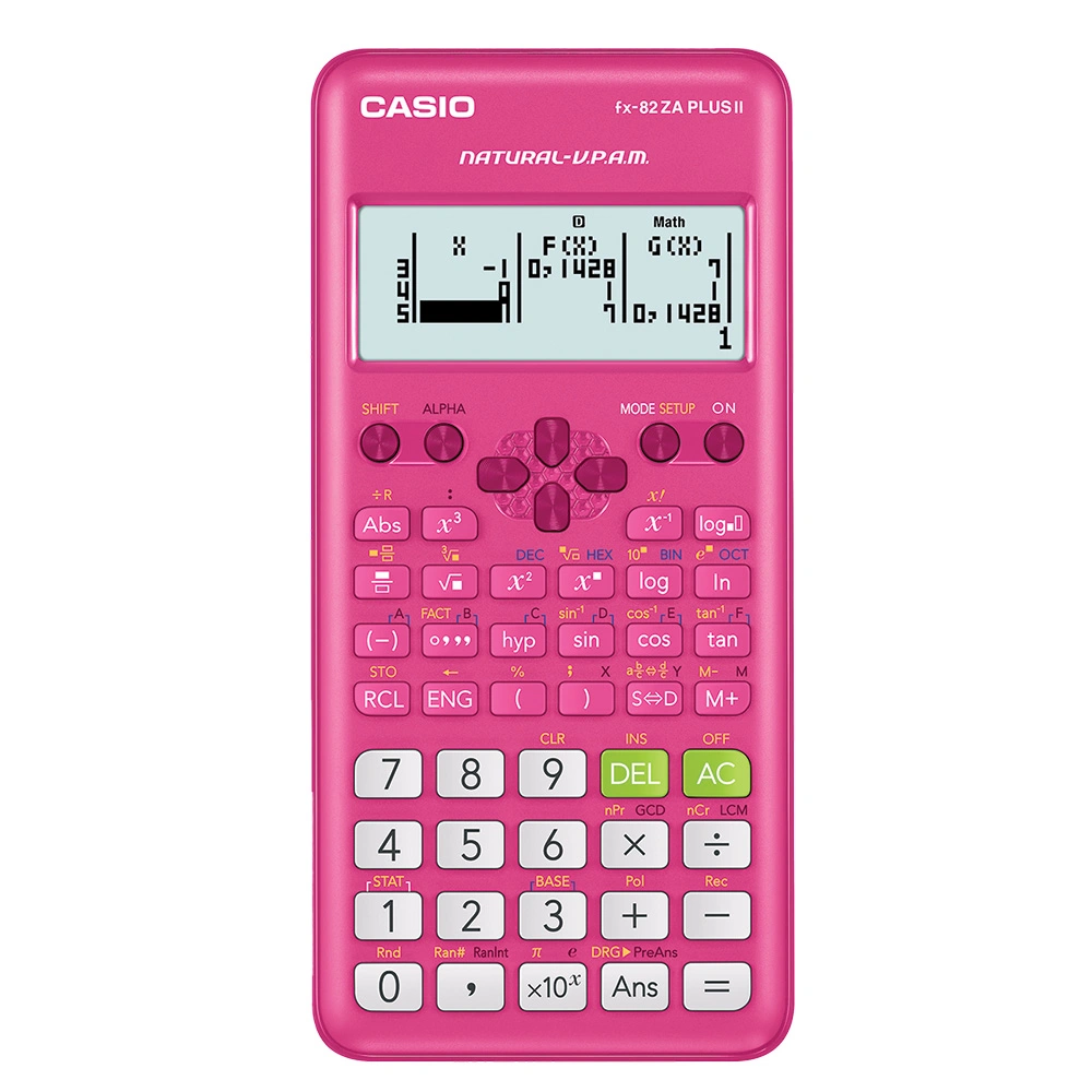 Casio FX 82ZA Plus  Calculator  PINK