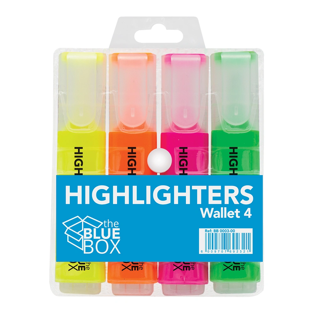 BLUE BOX Highlighters Asst Box-24