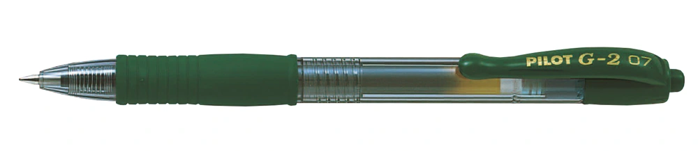BL-G2-7 Fine HUNTERS GREEN GEL RETRACT B/PEN