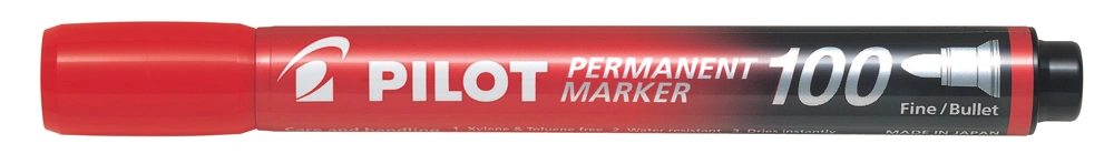 Pilot Permanent Marker Bullet Point Red