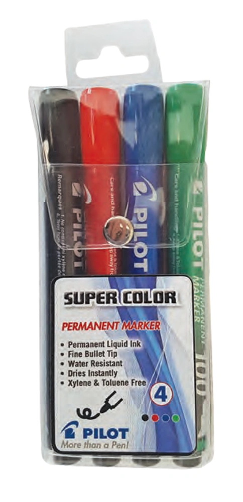 Pilot Permanent Marker Bullet Point Wallet-4 Asst