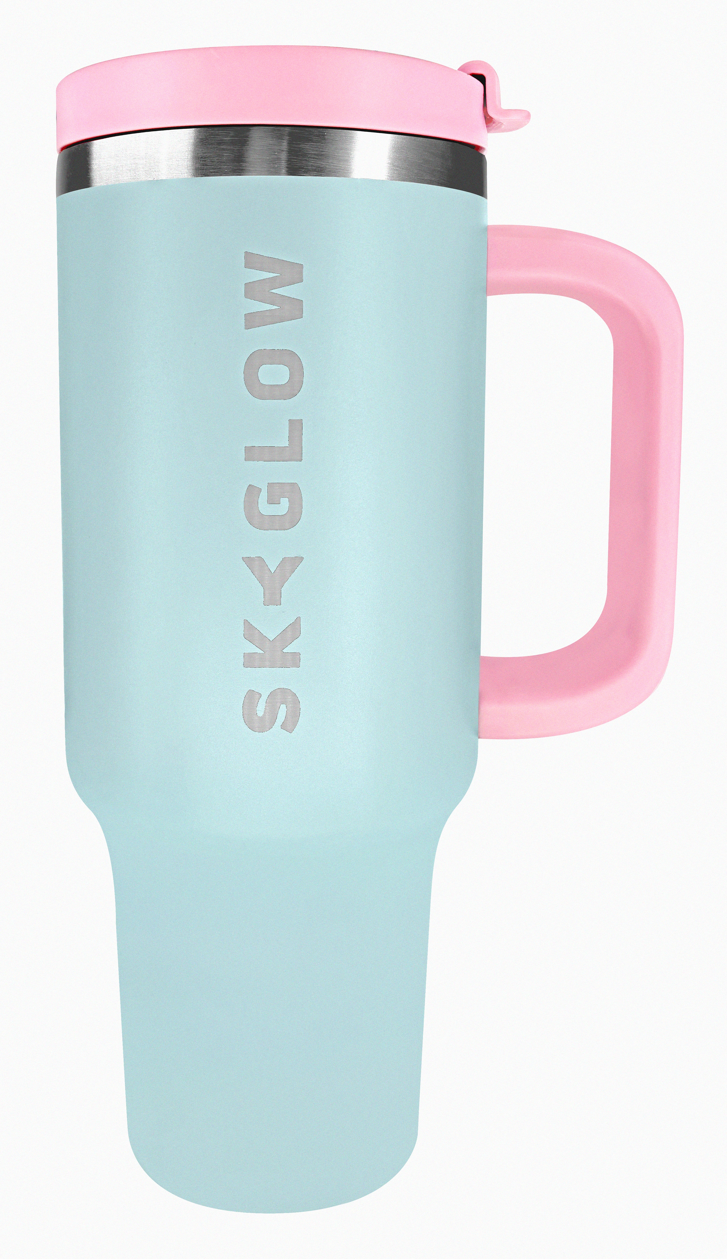 SkyGlow 1200ml Leak Proof Tumbler Sky Glue Pink Lid/Handle
