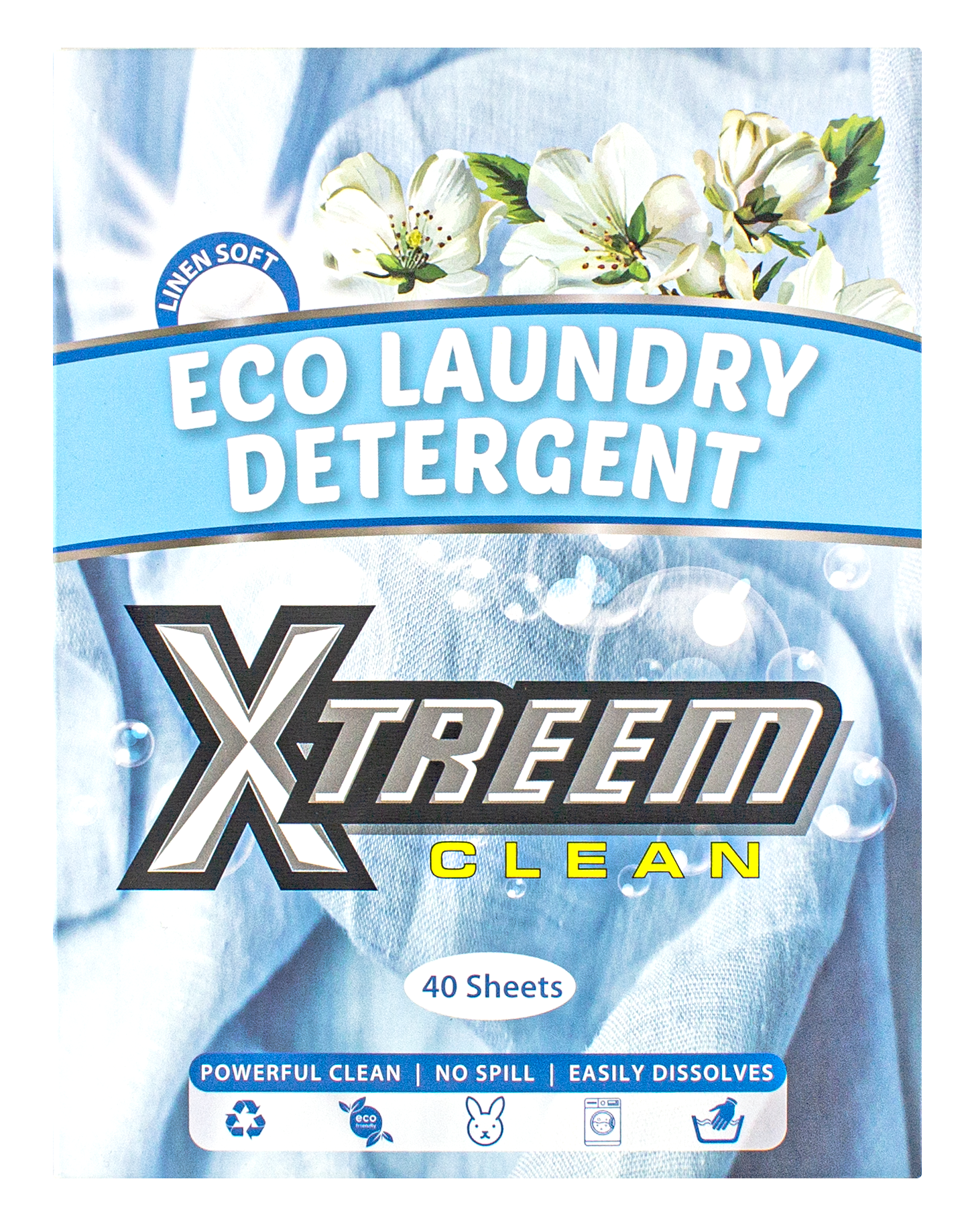 Xtreem Eco Laundry Sheets Linen Fresh  (40 sheets per box)